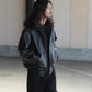 COMOLI | カーフスキン ジップパーカ BLACK
