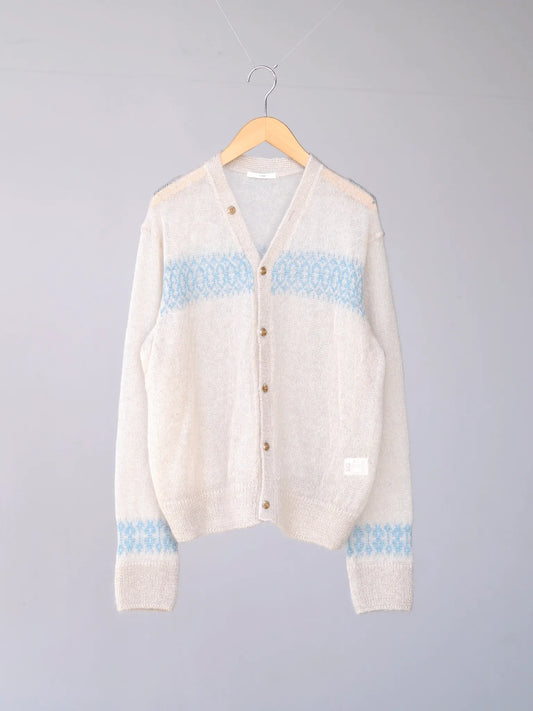 KAKAN | BABY MOHAIR CARDIGAN Blue Beige
