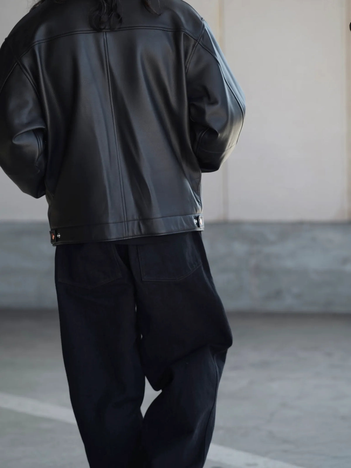 COMOLI | カーフスキン ジップショートジャケット BLACK