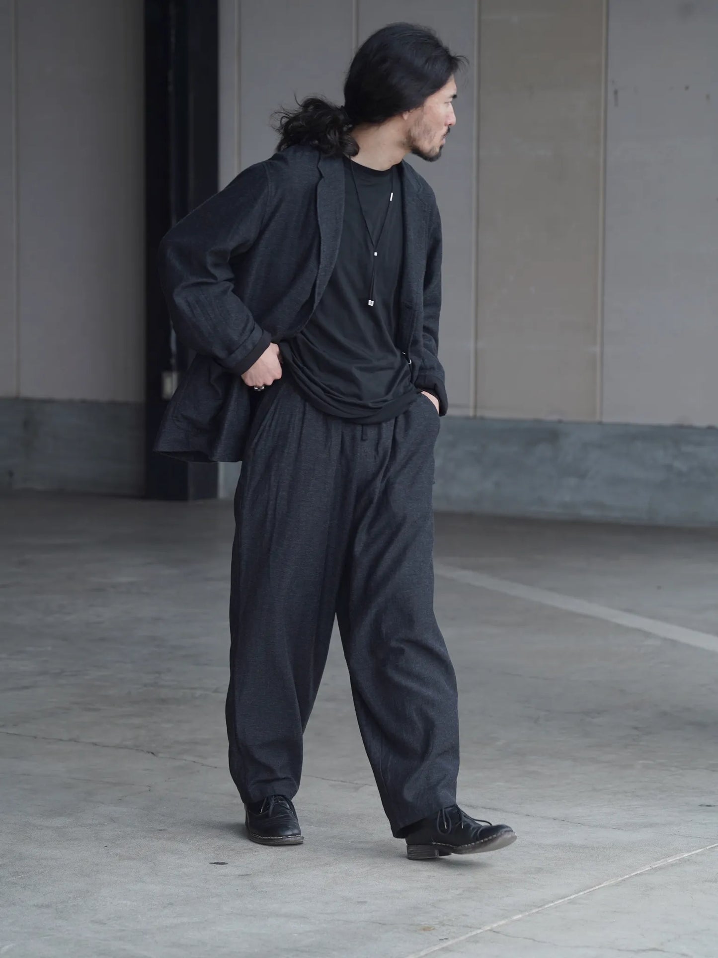 COMOLI | カシミヤシルク 3Bジャケット CHARCOAL
