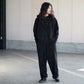 COMOLI | ウールニット ジップパーカ BLACK