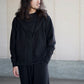 COMOLI | ウールニット ジップパーカ BLACK
