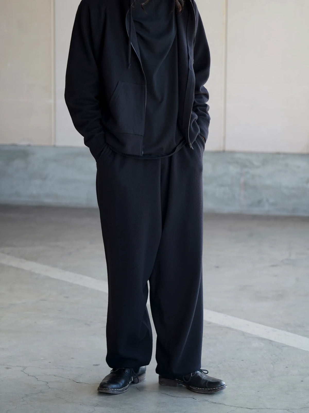 COMOLI | ウールニット パンツ BLACK
