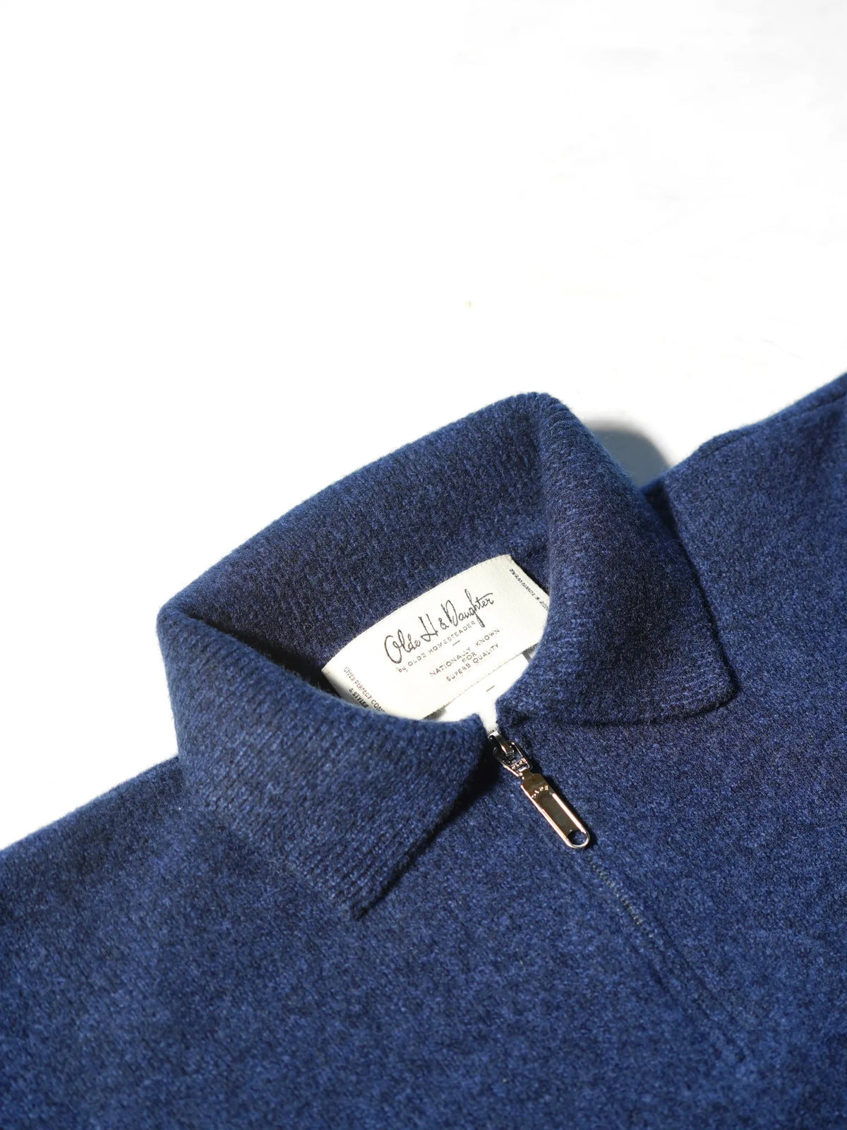 Olde H & Daughter | WOOL / CASHMERE HALF ZIP P/O MIDNITE