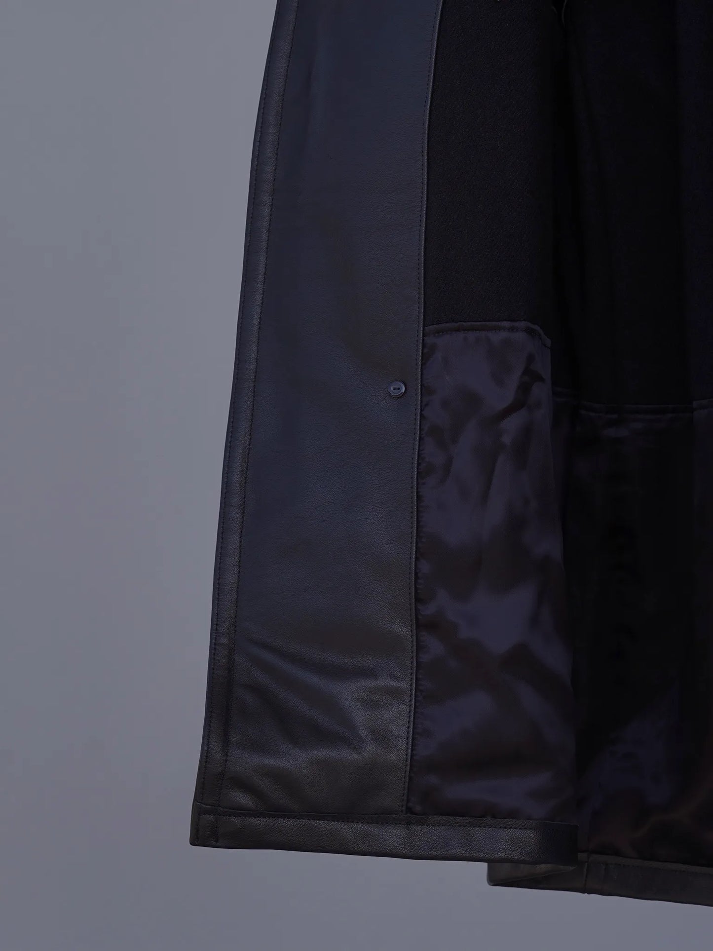 COMOLI | ラムレザー カナディアンコート BLACK