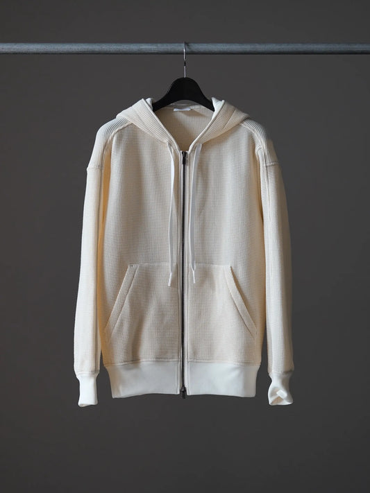 山内 | ウールワッフルクロス・パーカー off white