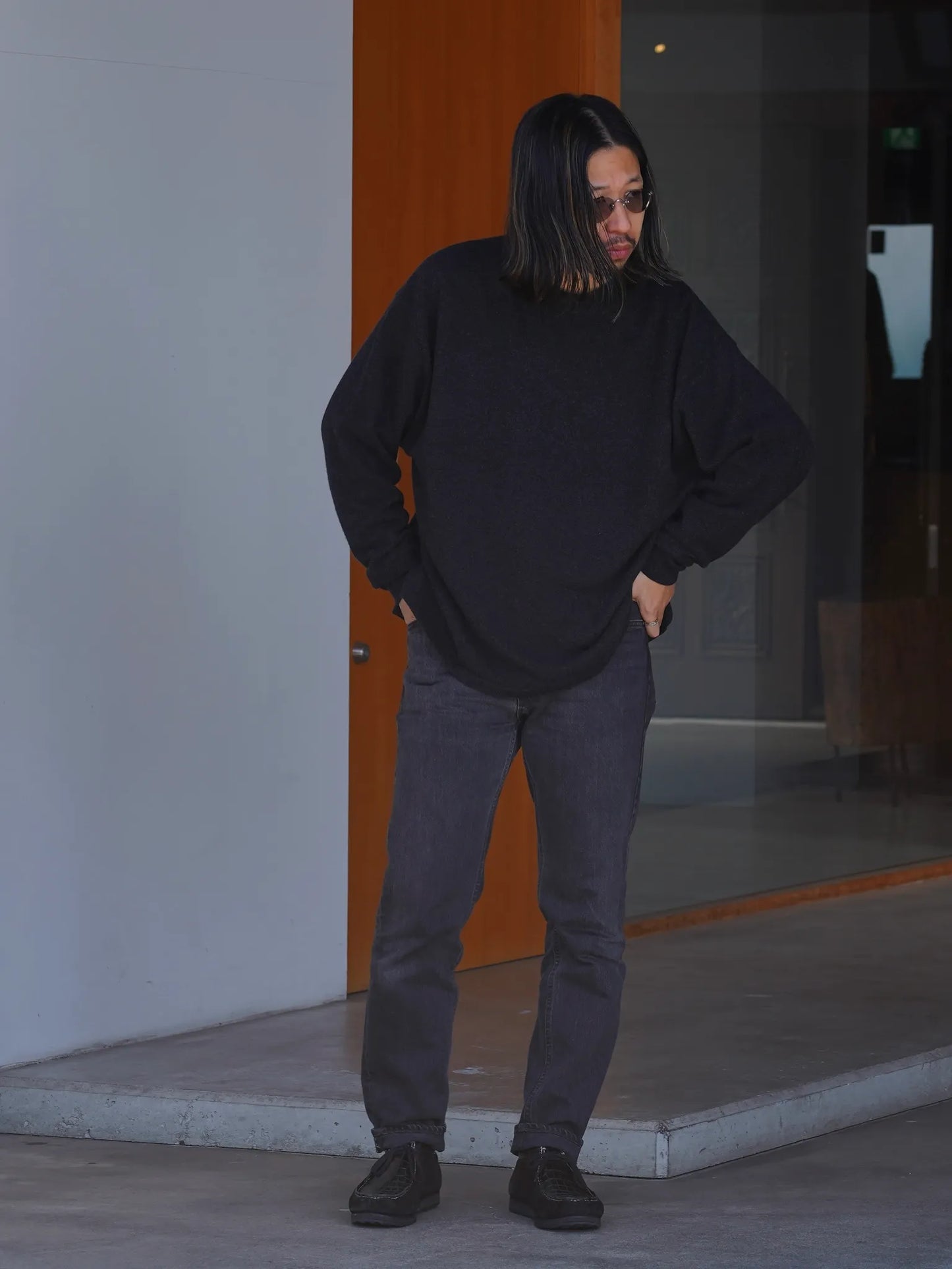 COMOLI | カシミヤ コモリニット CHARCOAL