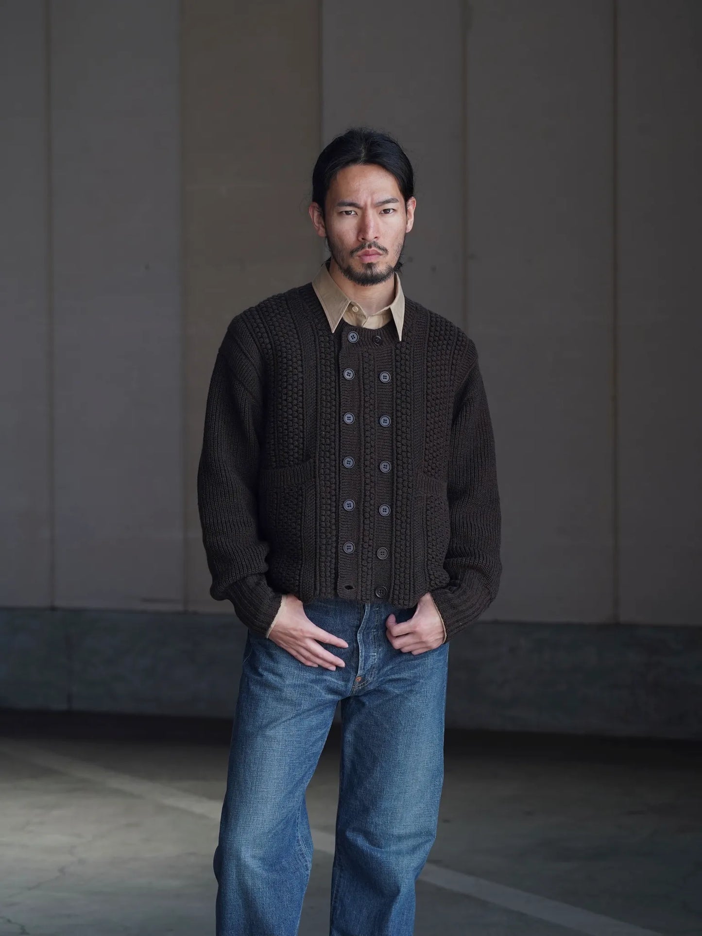 T.T | LOT.506 DB CARDIGAN BROWN