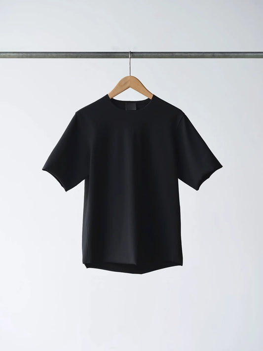 山内 | 強撚フリーカットポンチ・ショートスリーブTシャツ black