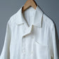 Yamauchi | Vintage Silk Linen Double Open Collar Short Sleeve Shirt off white