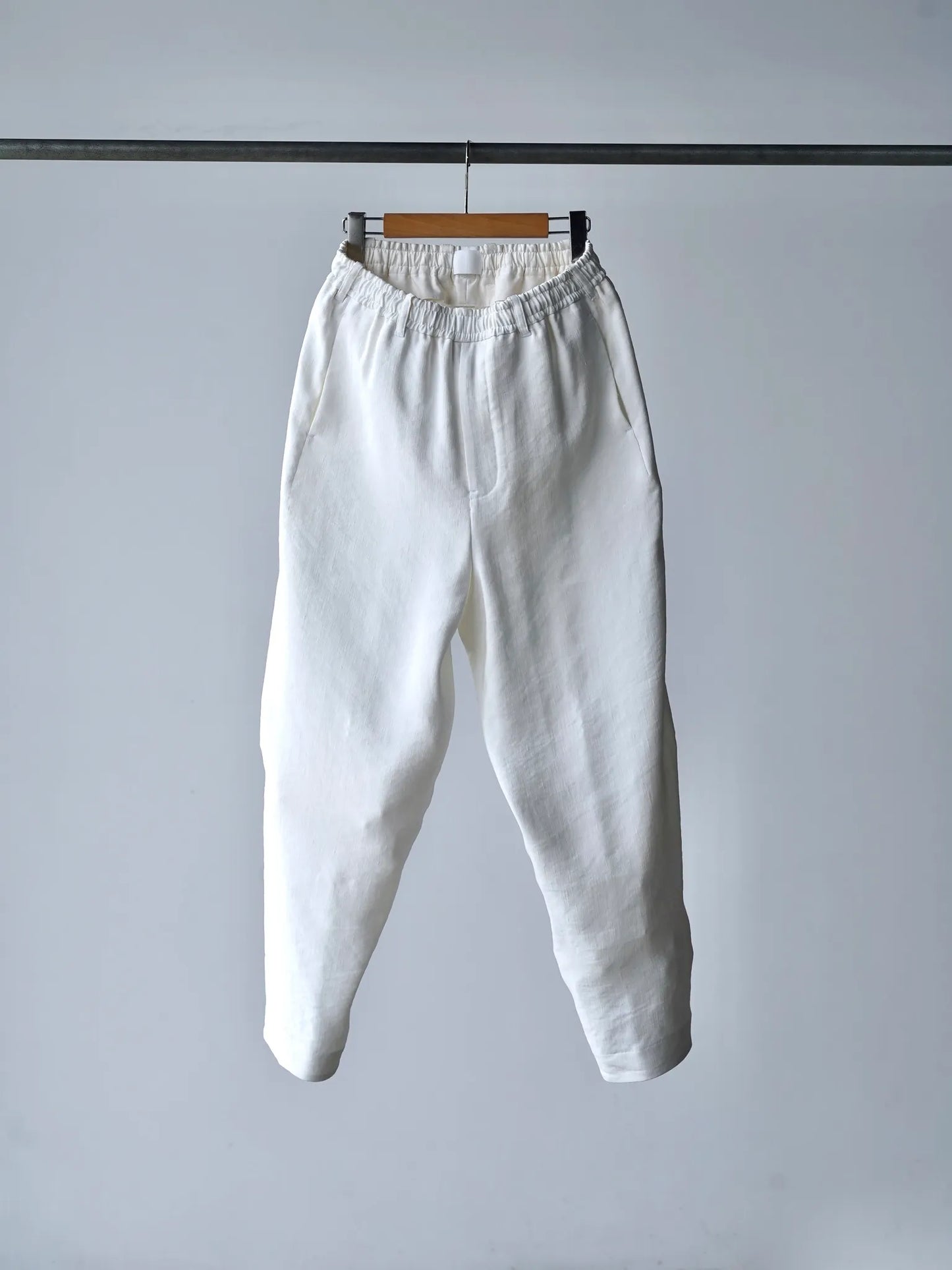 Yamauchi | Vintage Silk-Linen One-Cut Easy Pants off white