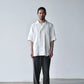 Yamauchi | Vintage Silk Linen Double Open Collar Short Sleeve Shirt off white