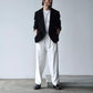 Yamauchi | Vintage Silk-Linen One-Cut Easy Pants off white