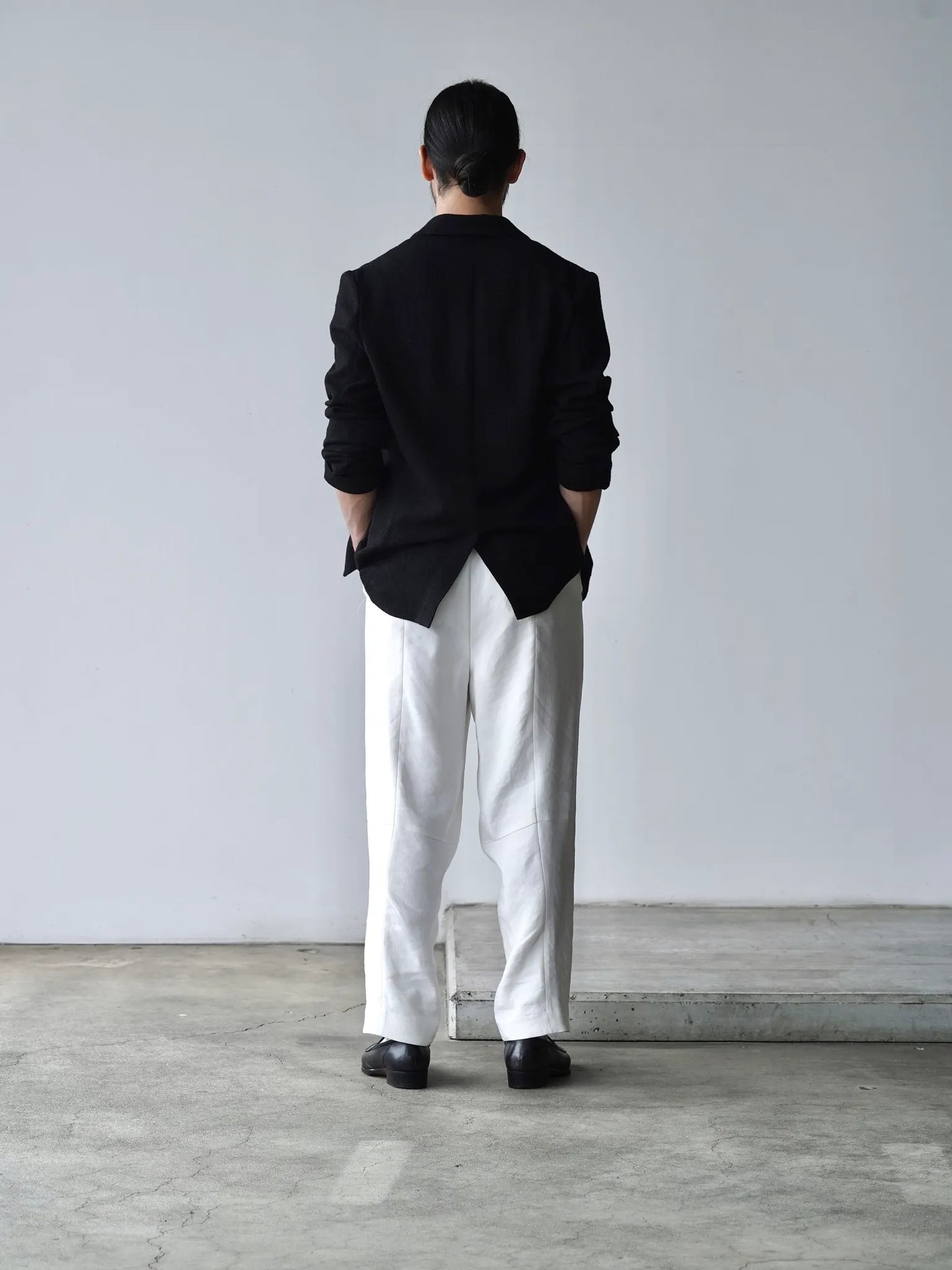 Yamauchi | Vintage Silk-Linen One-Cut Easy Pants off white