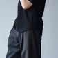 山内 | 強撚フリーカットポンチ・ショートスリーブTシャツ black