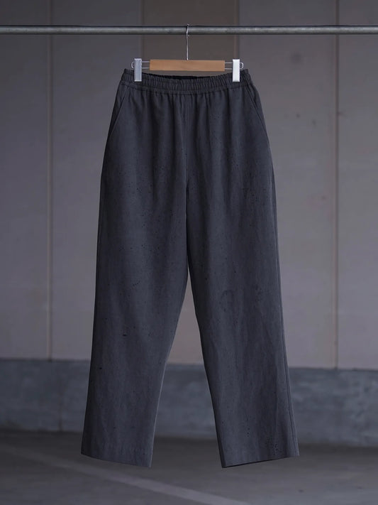 山内 | 墨染強撚コットンボイルクロス・パジャマパンツ sumi