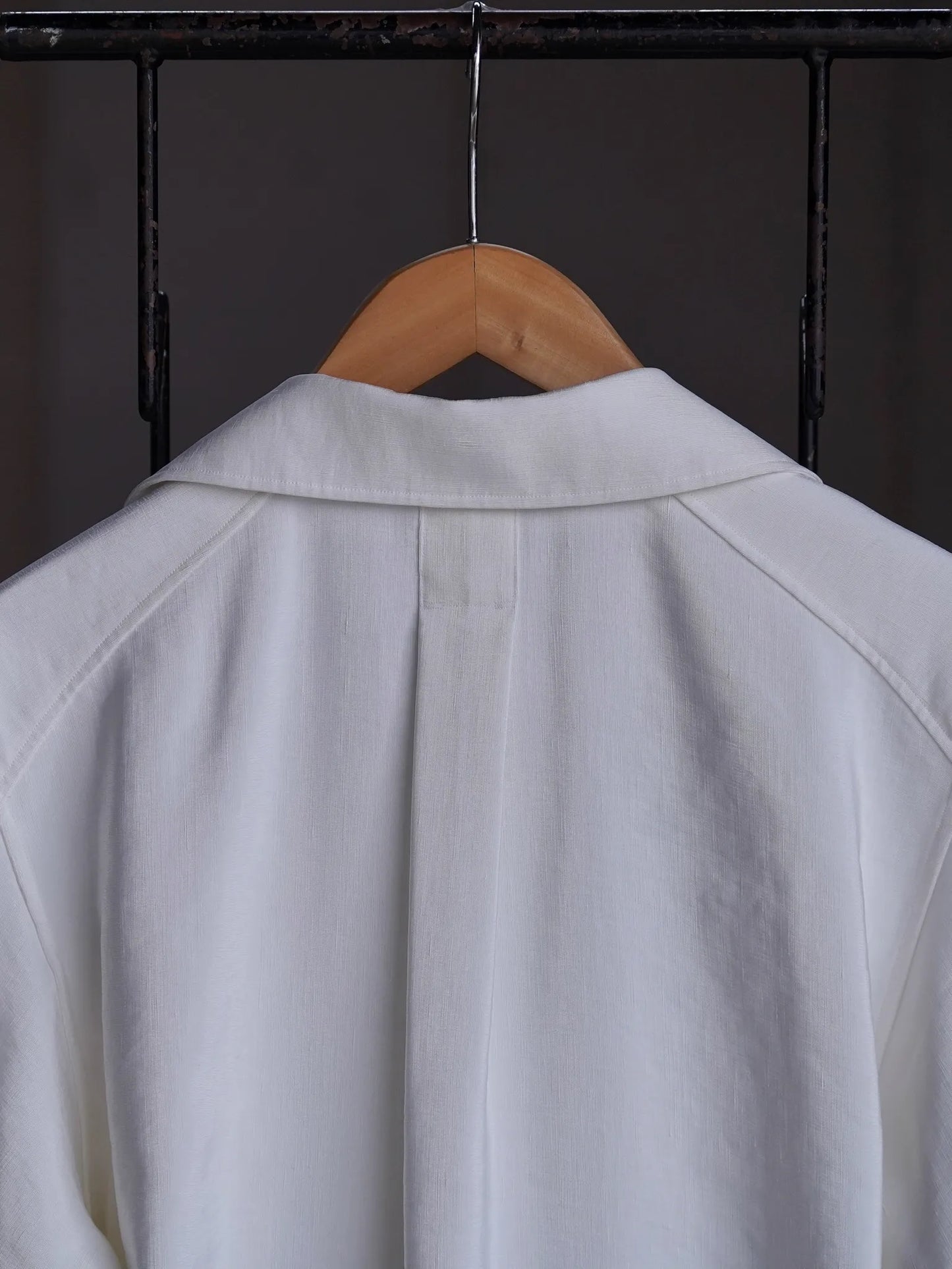 山内-ビンテージシルクリネン-ダブルオープンカラーショートスリーブシャツ-off-white-9