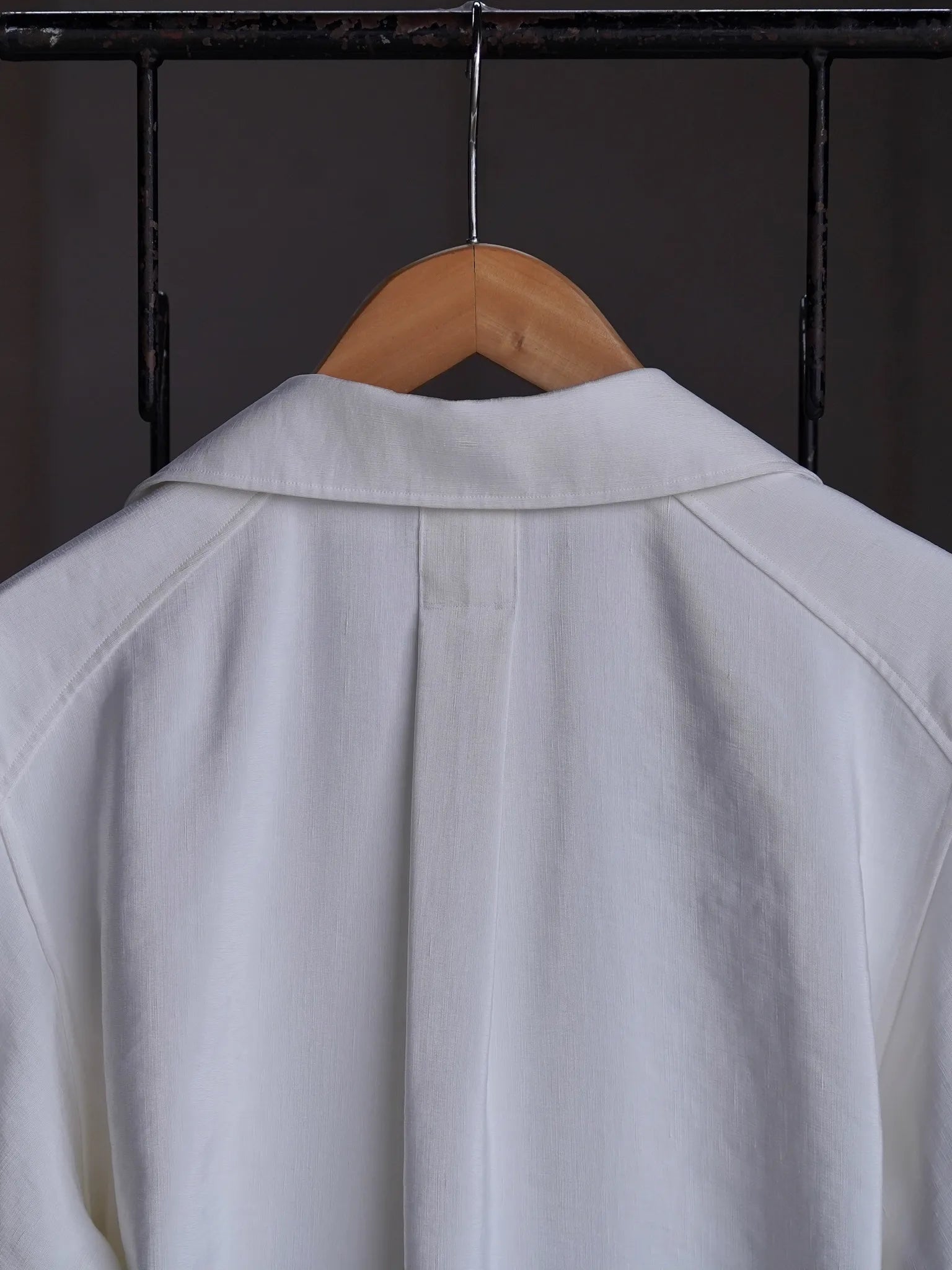 山内-ビンテージシルクリネン-ダブルオープンカラーショートスリーブシャツ-off-white-9