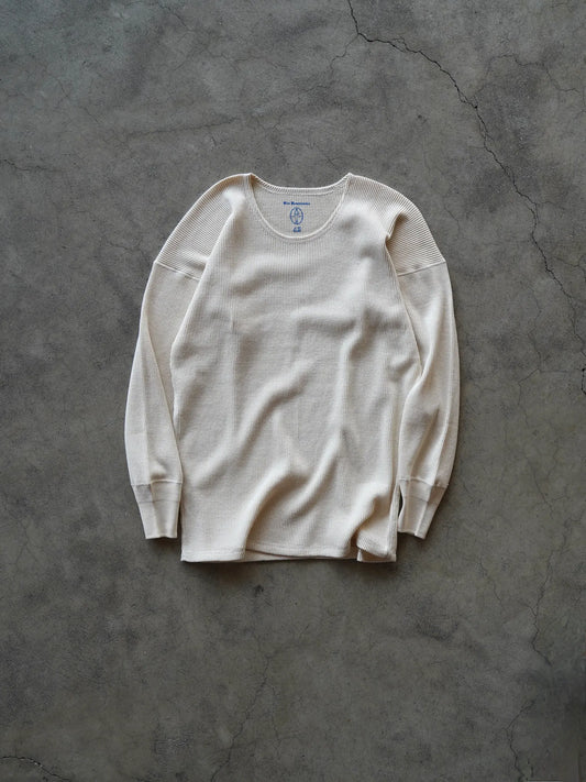 OLDE HOMESTEADER YOUTH | EXTRA SOFT THERMAL OVAL NECK LONG SLEEVE ECRU × OFF WHITE
