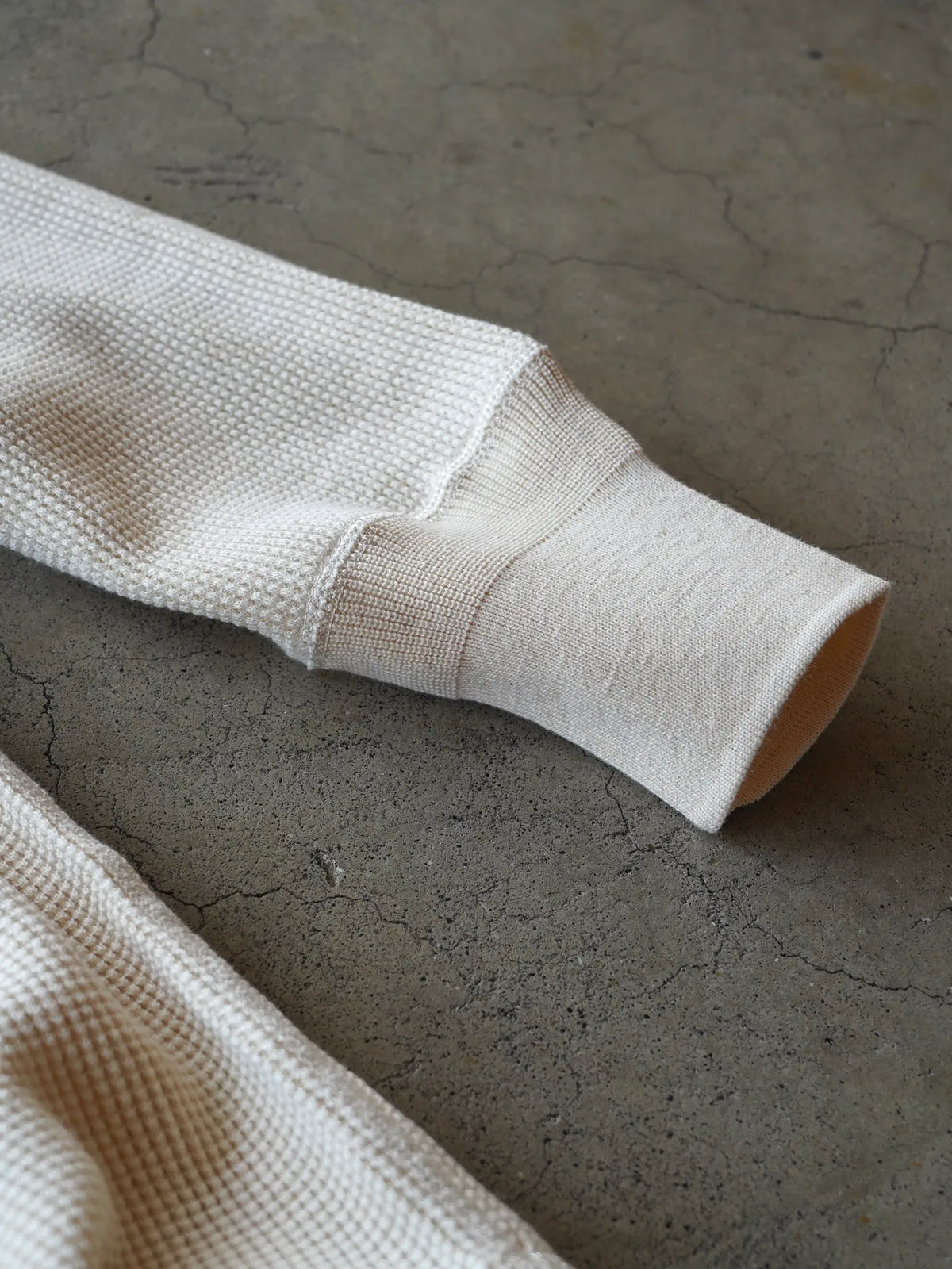 OLDE HOMESTEADER YOUTH | EXTRA SOFT THERMAL OVAL NECK LONG SLEEVE ECRU × OFF WHITE