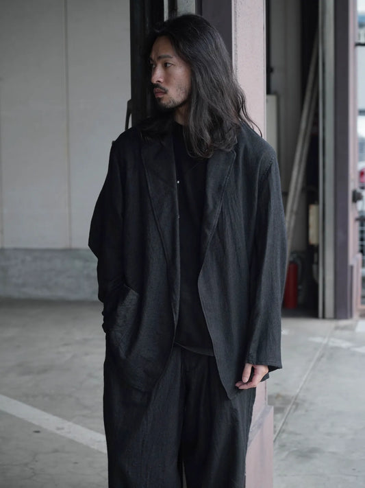 COMOLI | カシミヤシルク ジャケット CHARCOAL
