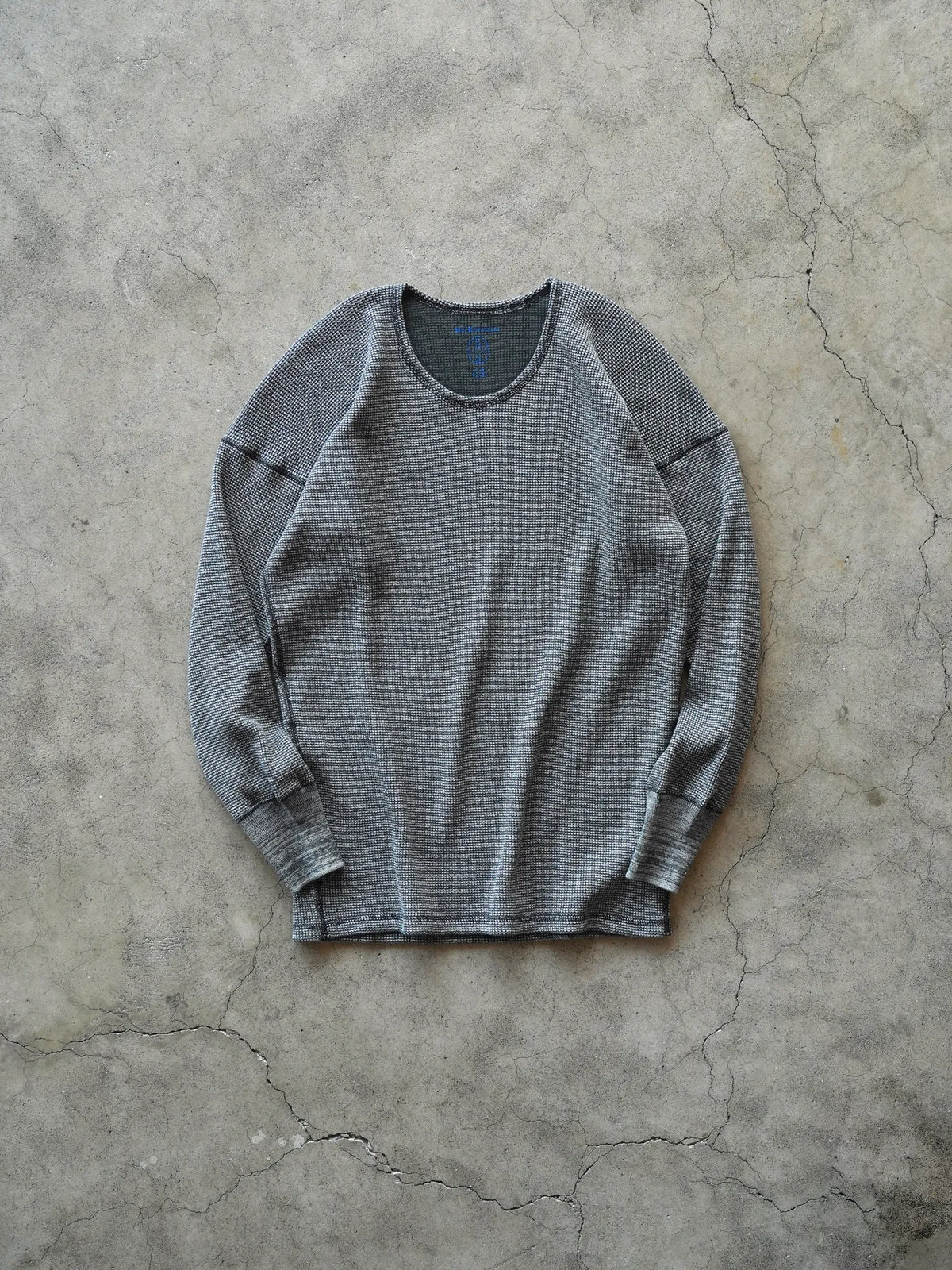 OLDE HOMESTEADER YOUTH | EXTRA SOFT THERMAL OVAL NECK LONG SLEEVE BLACK × ECRU