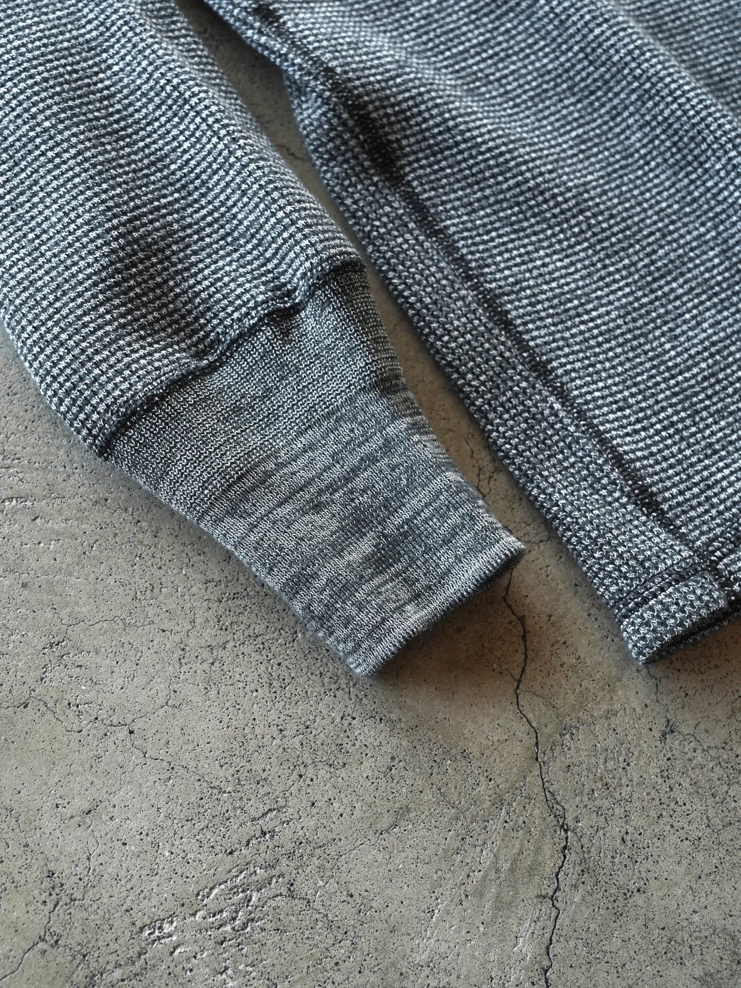 OLDE HOMESTEADER YOUTH | EXTRA SOFT THERMAL OVAL NECK LONG SLEEVE BLACK × ECRU
