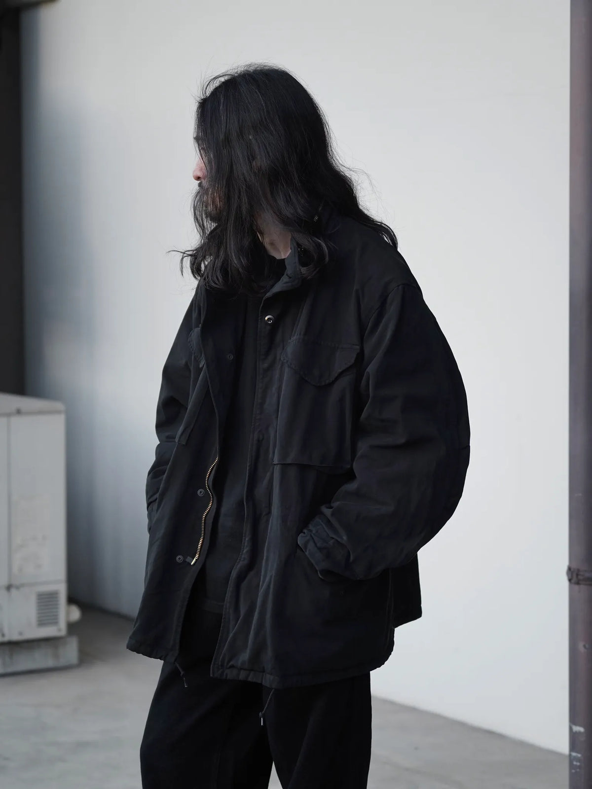COMOLI | 製品染 M65ジャケット BLACK