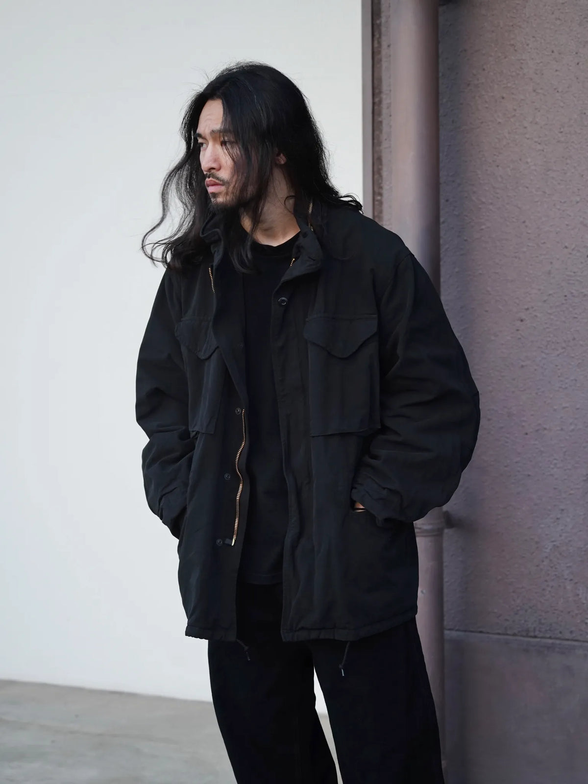 COMOLI | 製品染 M65ジャケット BLACK