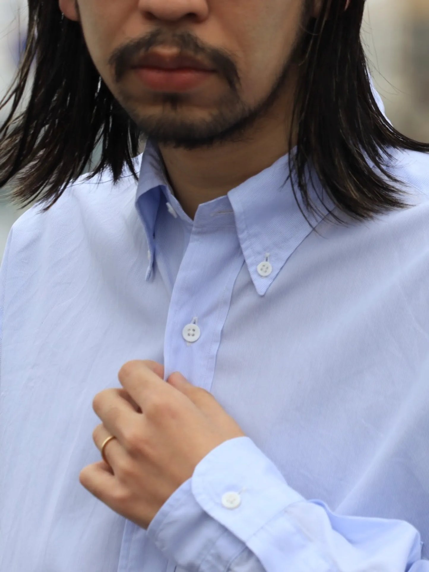 HERILL | Broad Buttondown shirt Sax