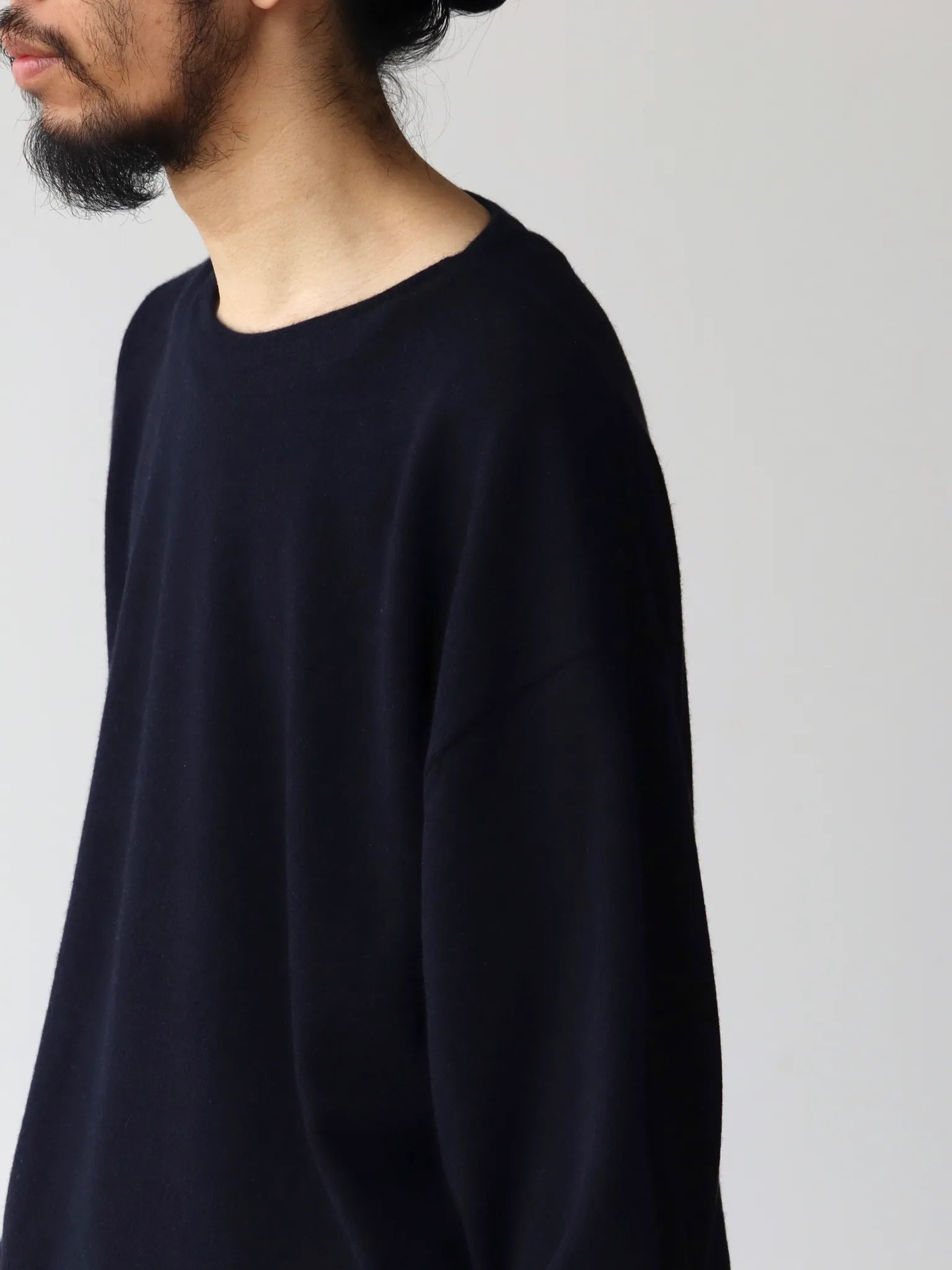 comoli-カシミヤ-コモリニット-navy-5