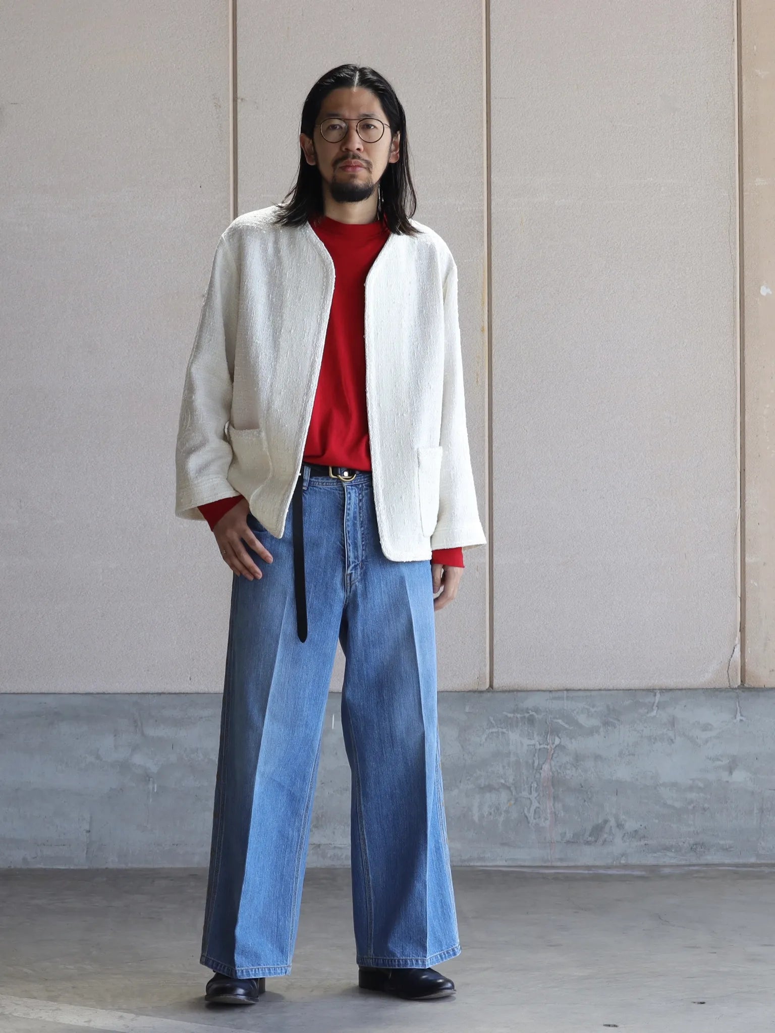 sarto-no-collar-jacket-0-white-2