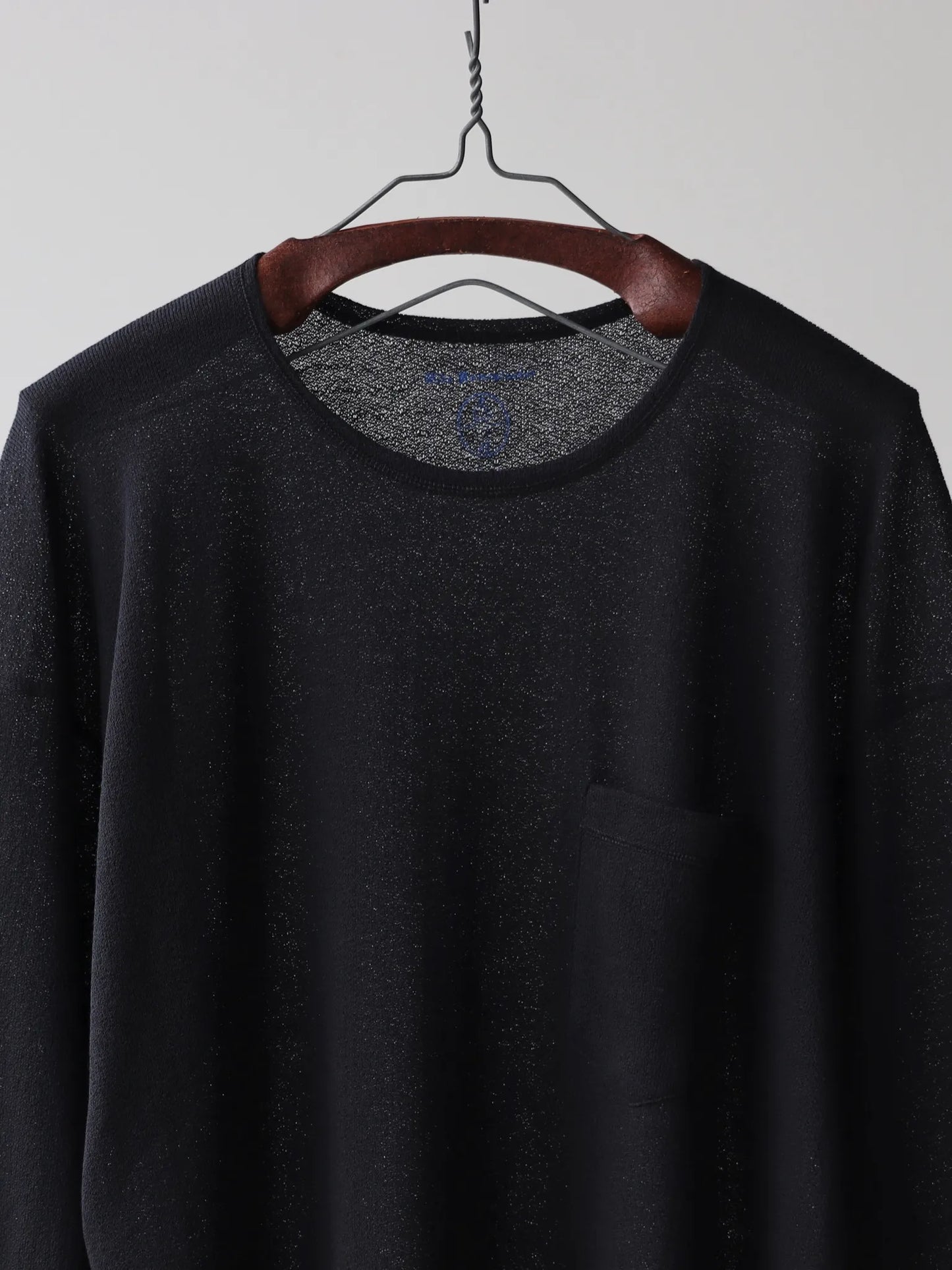 OLDE HOMESTEADER YOUTH | CREW NECK LONG SLEEVE "BACK CREPE JERSY" BLACK