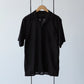 COMOLI | KHADIコットン 半袖オープンカラーシャツ BLACK
