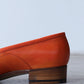 Post Production | Saddle Loafer Hand Dyed Baby Calf Summer Orange