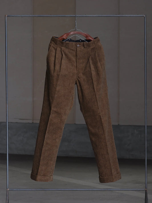 T.T | LOT.201 WORK TROUSERS Melange Brown