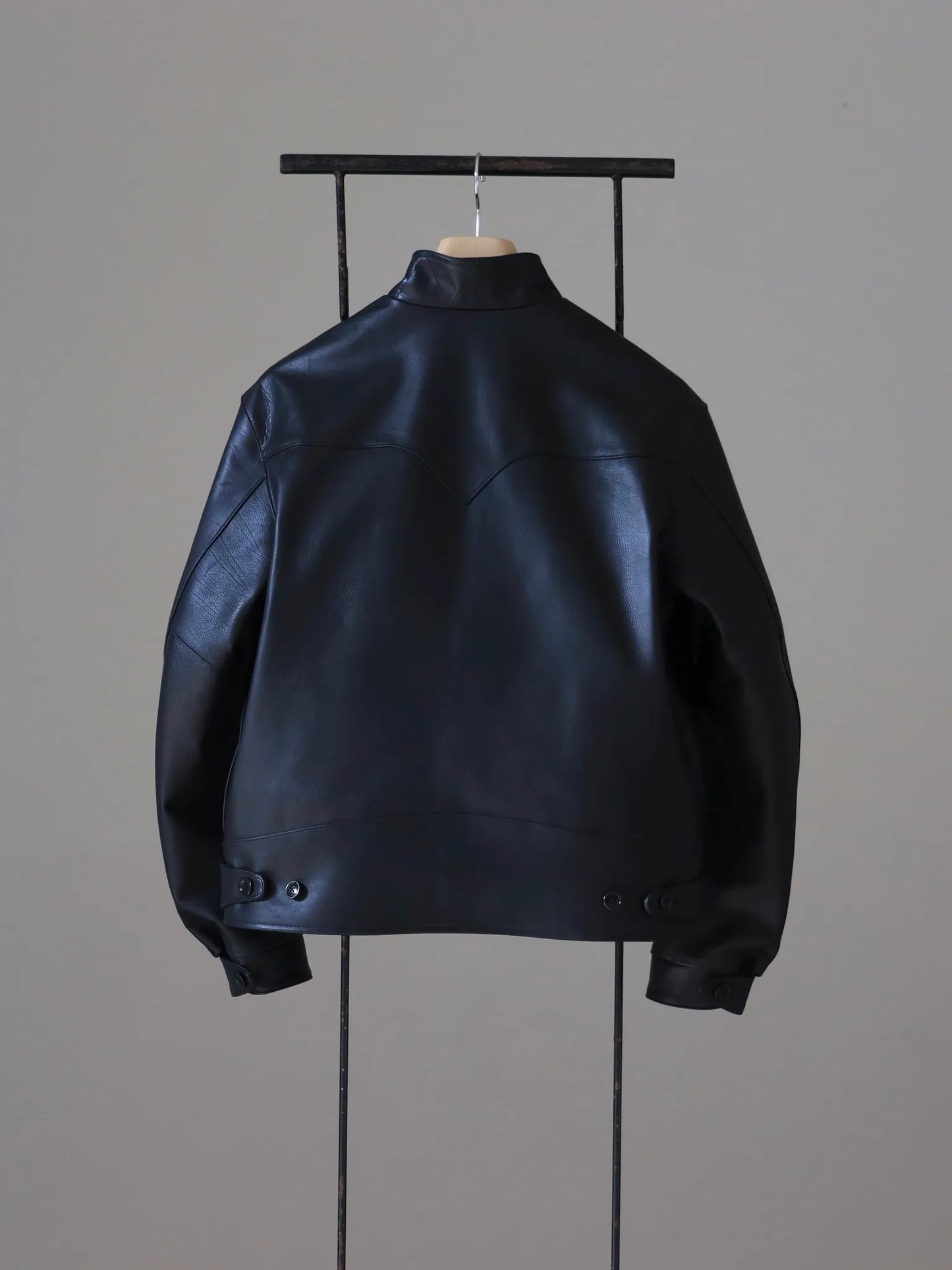 SARTO | CALF LEATHER ZIP JACKET BLACK