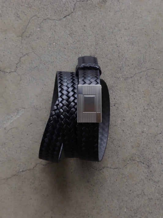 TT | BASKETWEAVE PATTERN BELT Black