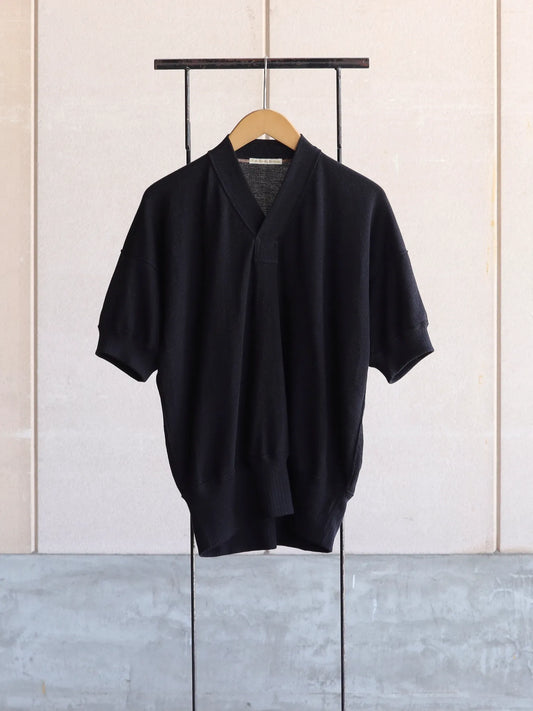 OLDE HOMESTEADER | Y NECK SHORT SLEEVE BLACK