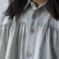 Nomàt | COTTON Gathered Shirt Pearl Grey
