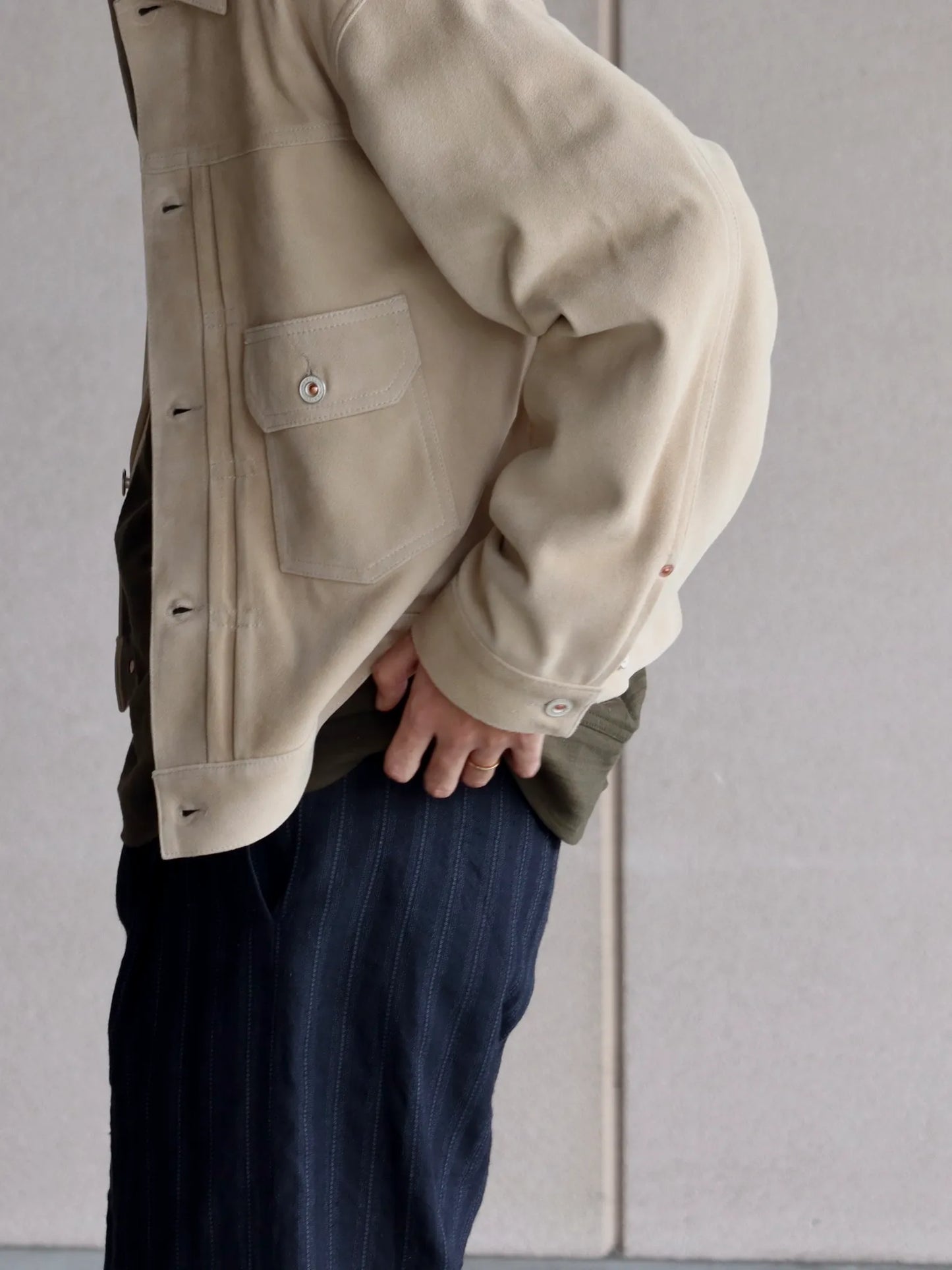 HERILL | Lambsuede Jacket Beige