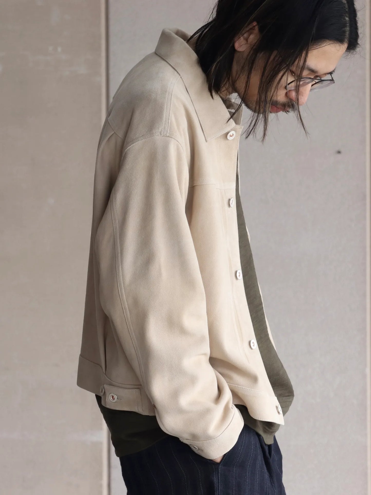 HERILL | Lambsuede Jacket Beige