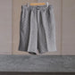 nonnotte | Elastic Baggy Shorts Trousers Black × Taupe