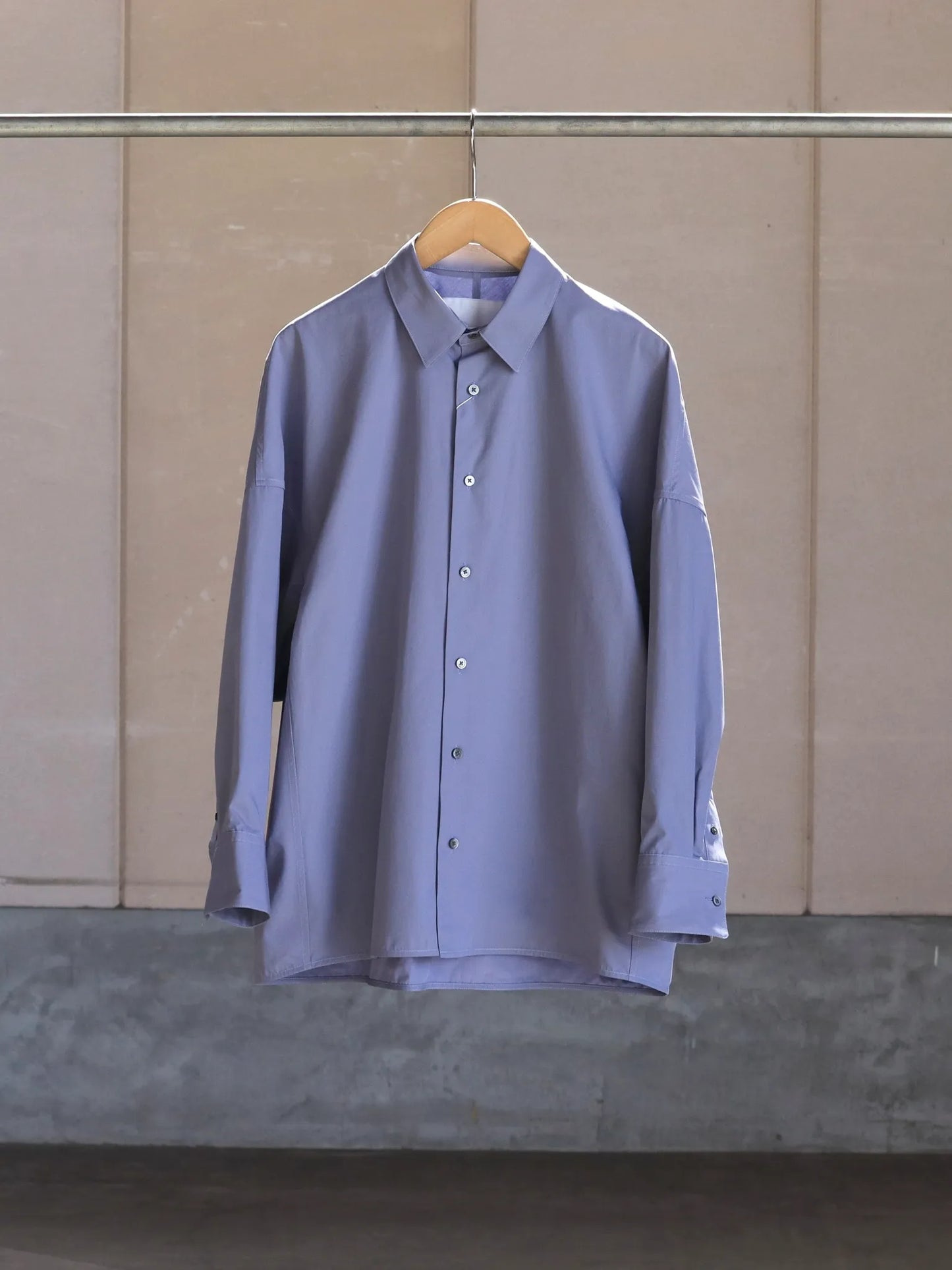 nonnotte | Draping Shirt Type A Blue Granite