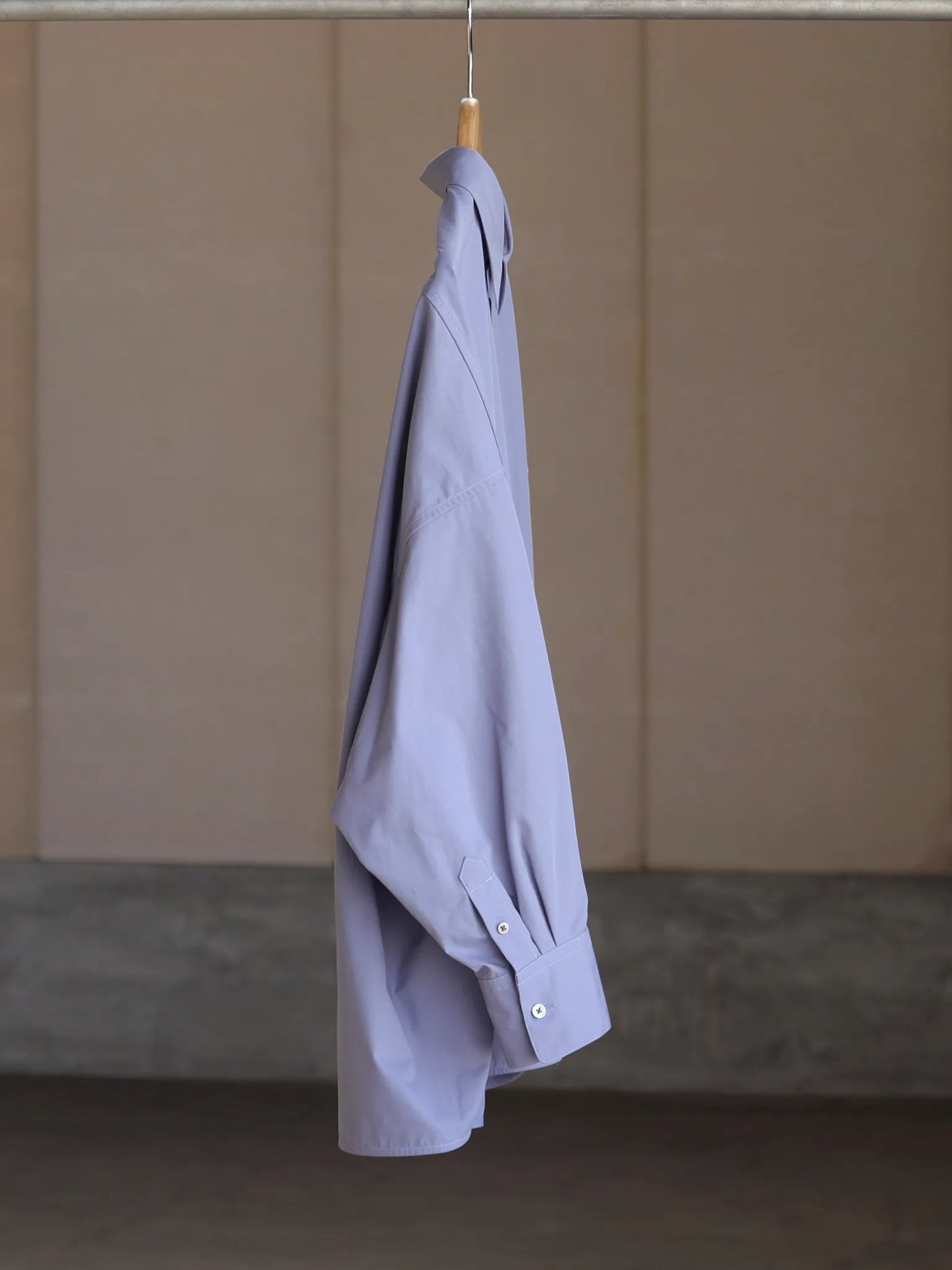 nonnotte | Draping Shirt Type A Blue Granite