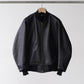 comoli-カーフスキン-ジップブルゾン-black-1