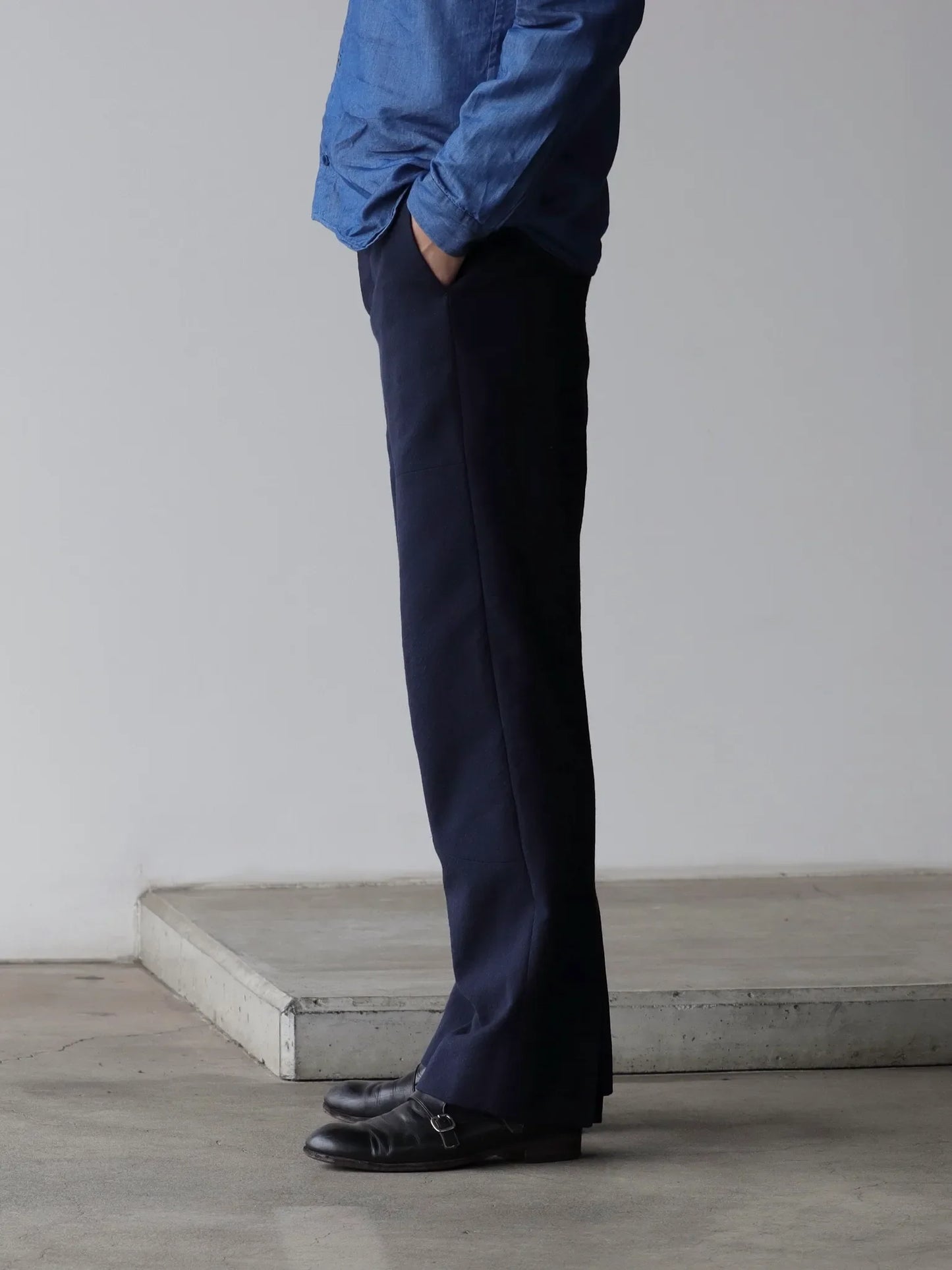 nobuyuki-matsui-framed-pattern-slacks-navy-2