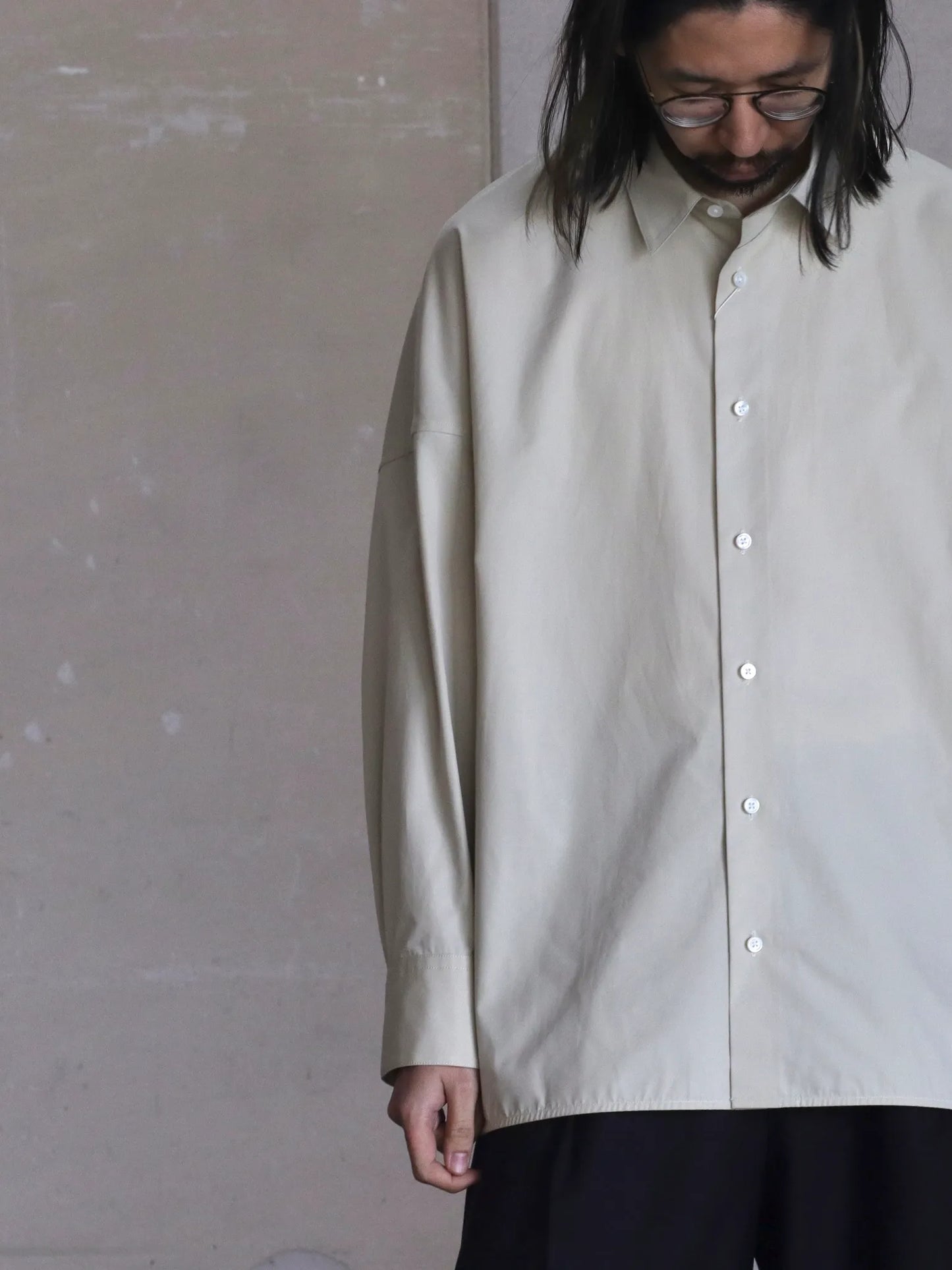 nonnotte | Draping Shirt Type A Tidal Foam