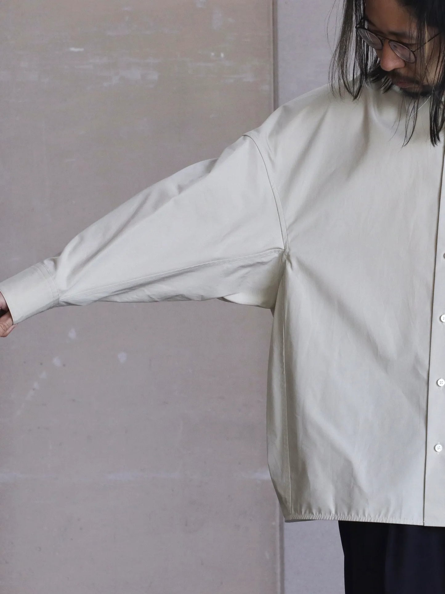 nonnotte | Draping Shirt Type A Tidal Foam