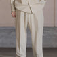 nonnotte | Draping Elastic In Tuck Wide Trousers Tidal Foam